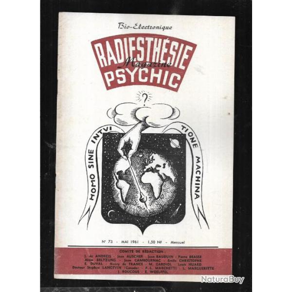 radiesthsie et psychic magazine n73 mai 1961 , magntisme, science des ondes, parapsycho