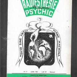 radiesthésie et psychic magazine n°71 mars 1961 , magnétisme, science des ondes, para