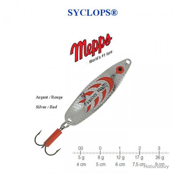 CUILLERS SYCLOPS MEPPS FABRICATION FRANCAISE Argent Rouge 00 / 5 g
