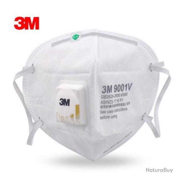 Lot de 20 Masque 3M KN90 9002V Respiratoire Ventilation Normes CE Anti Bactrie Poussire NEUF