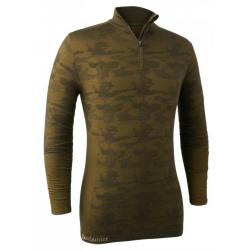 Haut sous-vêtements zippé camouflage laine DEERHUNTER-L / XL