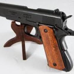 Réplique Pistolet  Mod 45 /1911 Noir plaquette  Bois