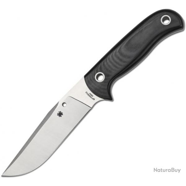 Beau Poignard Spyderco  Bowie Bradley manche en G10 avec Etui Boltaron noir SCFB33GP07