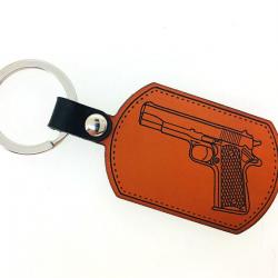 Porte-clés Colt 1911 45 acp cuir