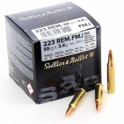 MUNITIONS SELLIER & BELLOT VRAC 223 REM FMJ 55 GRS