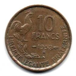 Pièce de Monnaie France  10 francs Guiraud 1953 Beaumont le Roger