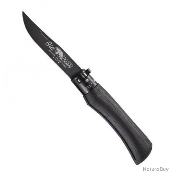 Couteau "Total Black", Taille L, Virole alu. anodis noir [Old Bear]