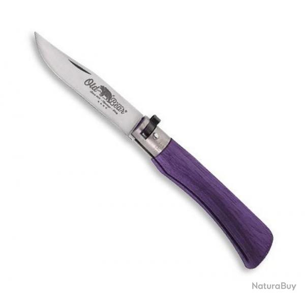 Couteau "Full Color" inox, Couleur violet, Taille S [Old Bear]