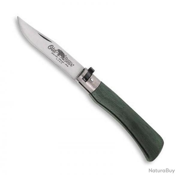 Couteau "Full Color" inox, Couleur vert, Taille S [Old Bear]