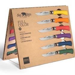 Présentoir de 12 couteaux "Full Color" [Old Bear]
