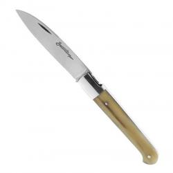 Couteau avec mitre inox 9 cm, Manche pointe de corne [Sauveterre]