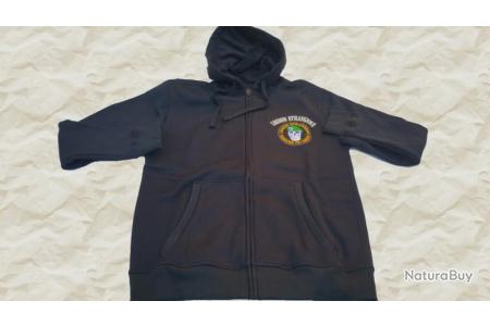 SWEAT SHIRT CAPUCHE /" TROUPES AEROPORTEES /" TAP le diable rit avec nous PARA