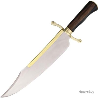 Lot De 2 Couteaux Bowie De Chasse - Lame Fixe Acier - Manche Cuir - Neuf Sous Blister - Mossy Oak