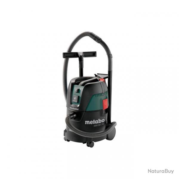 Aspirateur eau et poussires 1250 W 3600 l/min 210 mbar rservoir 25 l ASA 25 L PC Metabo