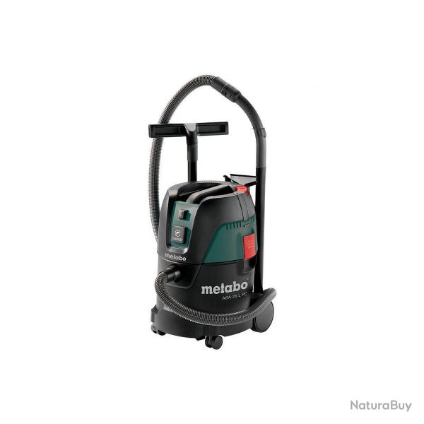 Aspirateur eau et poussires 1250 W 3600 l/min 210 mbar rservoir 25 l ASA 25 L PC Metabo