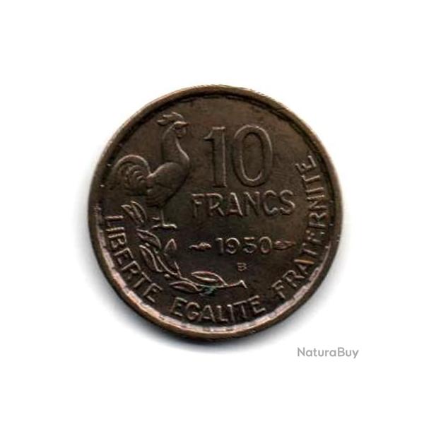 Pice de Monnaie France  10 francs Guiraud 1950 Beaumont-Le-Roger