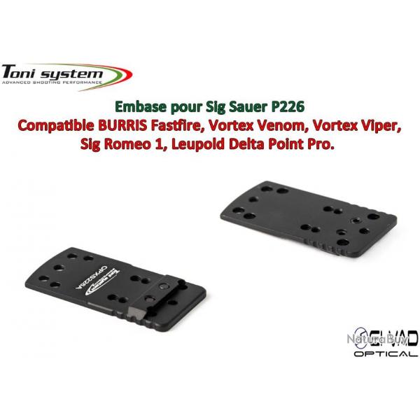Embase TS pour Sig Sauer P226 Version A - Compatible Fastfire 3, Vortex Venom, Sig Romeo 1