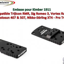 Embase TS pour Kimber 1911 Version B - Compatible Trijicon RMR, Vortex Razor, Holosun 407C & 507C