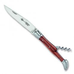 Couteau Laguiole tire-bouchon 12 cm, Manche bois de rose [Arbalète G. David]