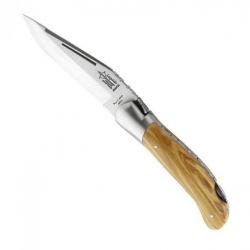 Couteau Laguiole chasse (Grande nature) 12 cm, Manche olivier [Arbalète G. David]