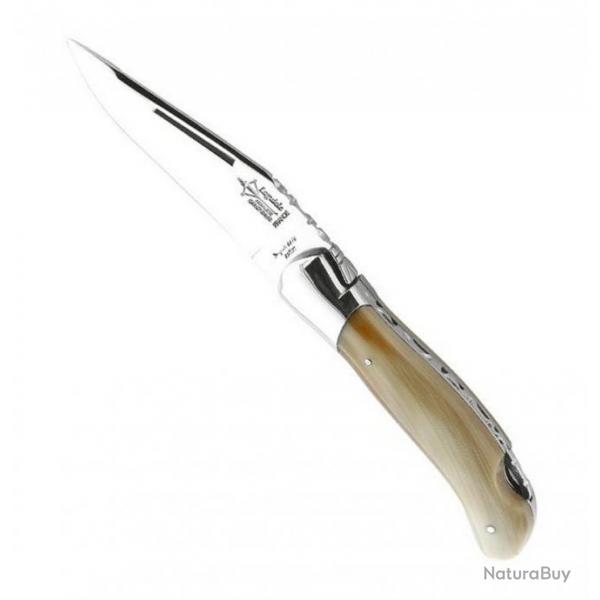 Couteau Laguiole chasse (Grande nature) 12 cm, Manche pointe de corne [Arbalte G. David]