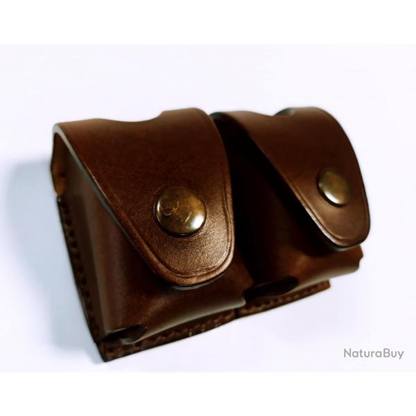 VALENTIN GANCH DOUBLE PORTE SPEED LOADER OU JET LOADER 6 COUPS AVEC CLIP DE CEINTURE
