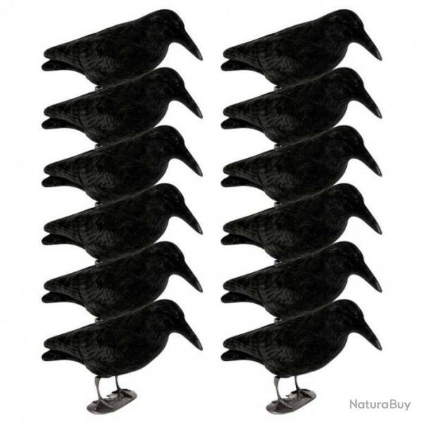 Formes de corbeau floque sur patte x12