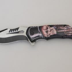 Couteau pliant décoré Gentleman fuck  lame de 9 cm