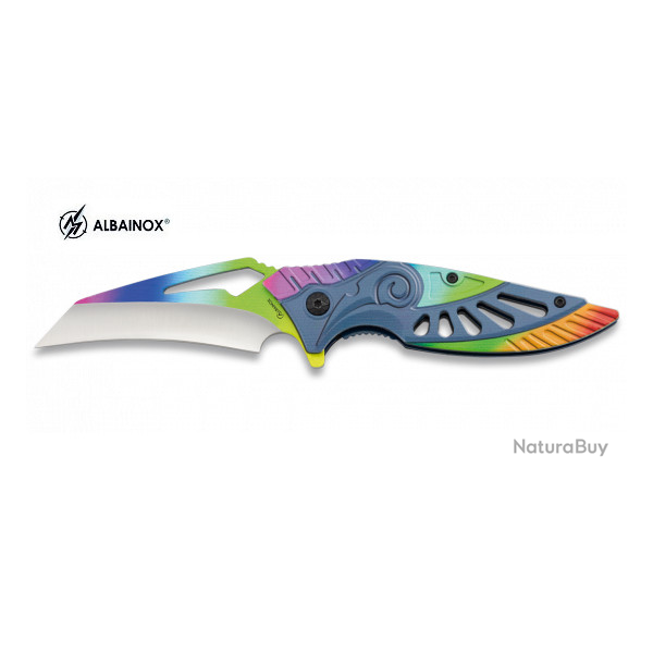 Couteau pliant fantaisie dcor 3D Multicolore