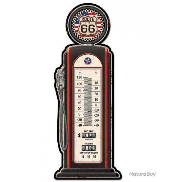 Thermomtre Vintage Original Pompe Noire Route 66 de 48 cm  offrir