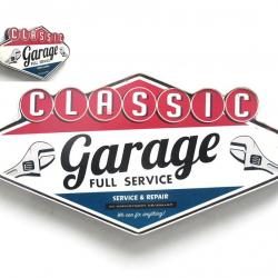 Enseigne vintage losange Classic Garage
