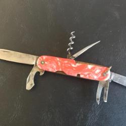 Couteau multi fonctions « marbré rouge »