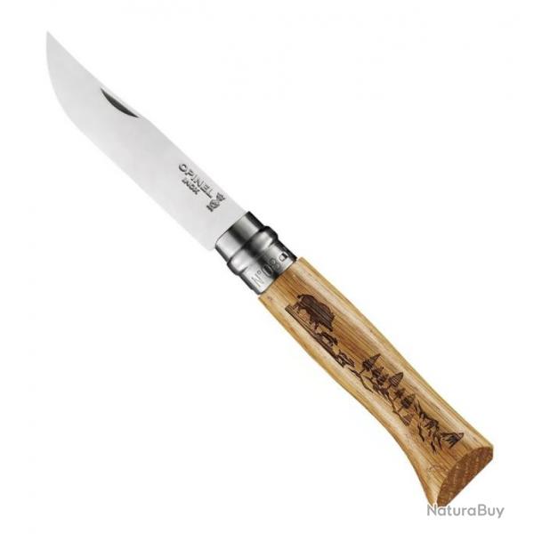 Couteau Opinel n 8 VRI "Animalia 3" chne, Motif sanglier [Opinel]