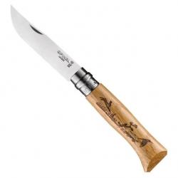 Couteau Opinel n° 8 VRI "Animalia 3" chêne, Motif lièvre [Opinel]