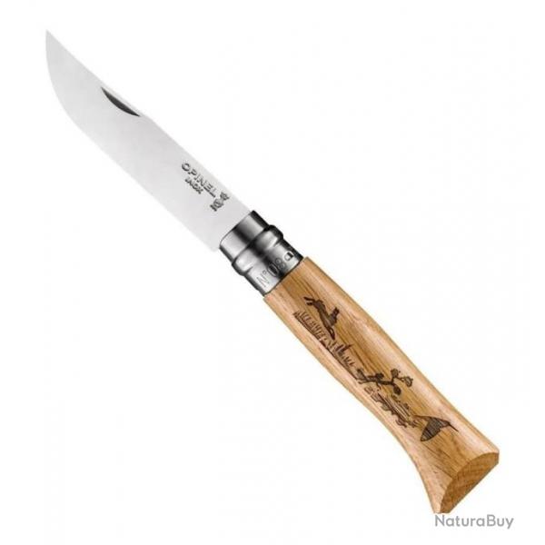 Couteau Opinel n 8 VRI "Animalia 3" chne, Motif livre [Opinel]