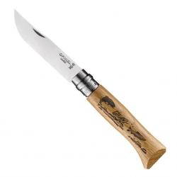 Couteau Opinel n° 8 VRI "Animalia 3" chêne, Motif poisson [Opinel]