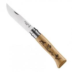 Couteau Opinel n° 8 VRI "Animalia 3" chêne, Motif chiens [Opinel]