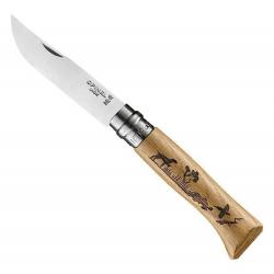 Couteau Opinel n° 8 VRI "Animalia 3" chêne, Motif chiens [Opinel]