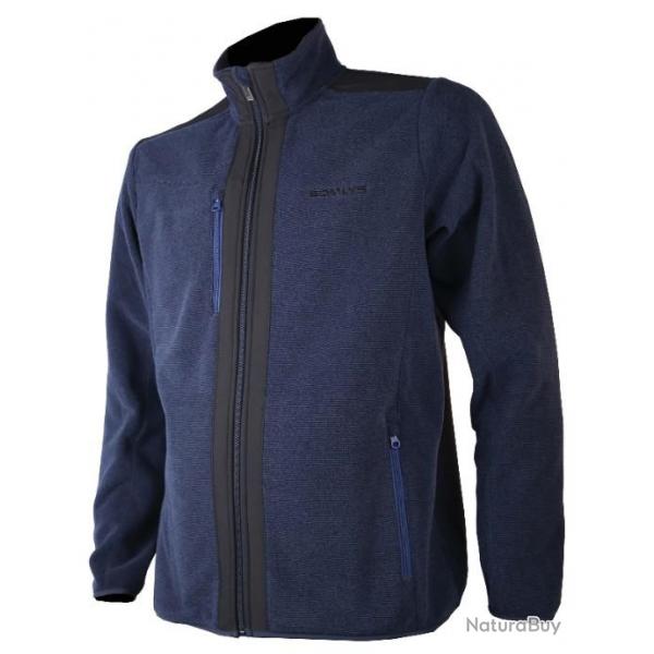 Somlys Veste tricot gratt chaud polaire Ligne Classie bleu 415