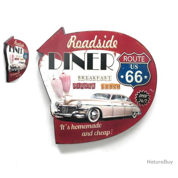 Enseigne vintage 3D / Diner route 66