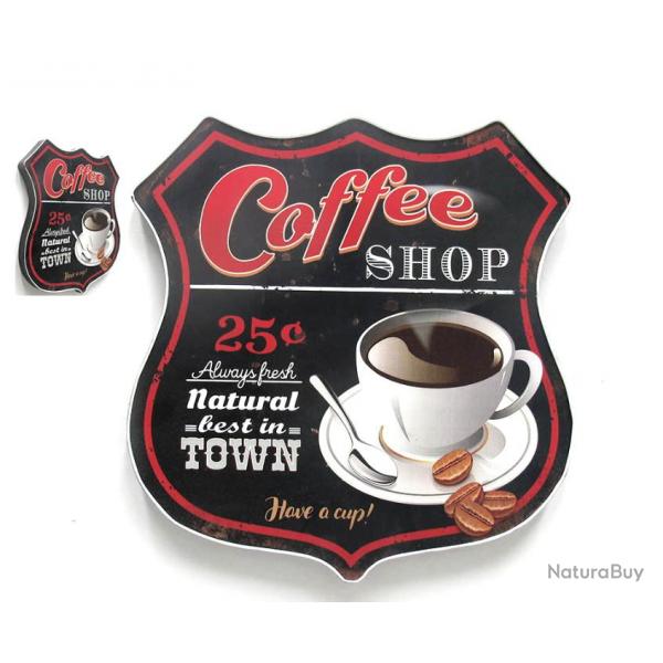 Enseigne vintage 3D / Ecusson R66 coffe shop