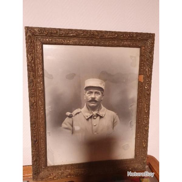 CADRE AVEC PHOTO PORTRAIT D'UN SOLDAT 14/18