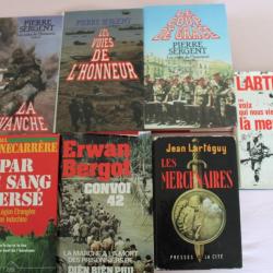 Lot 7 ouvrages récits et romans de guerre