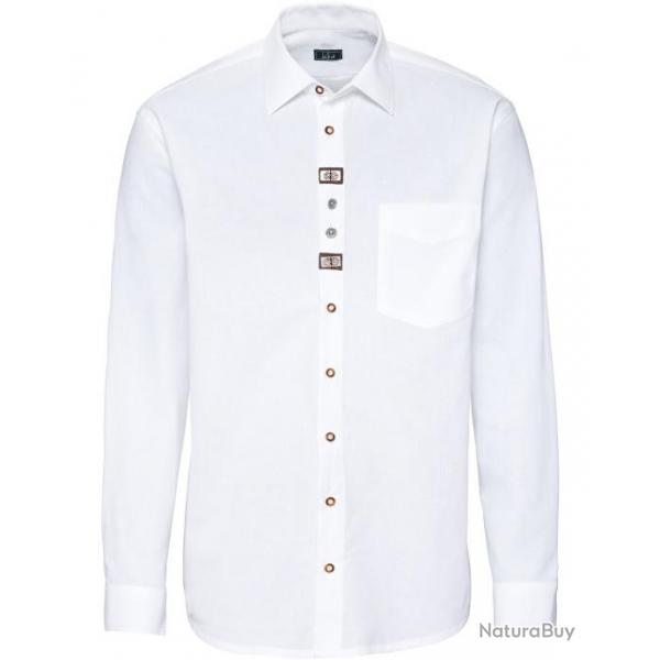 Chemise traditionnelle avec cussons Couleur Blanc