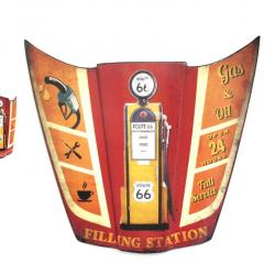 Enseigne vintage 3D à offrir / Capot filling station