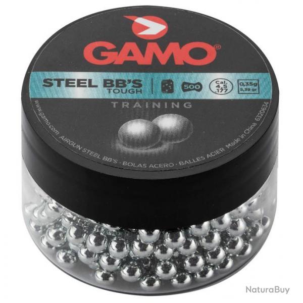 Billes rondes Gamo Steel BB's cal. 4.5 mm pour armes de poing
