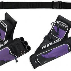 AVALON - Carquois de hanche CLASSIC DROITIER (RH) NOIR ET VIOLET