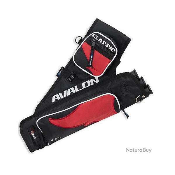 AVALON - Carquois de hanche CLASSIC DROITIER (RH) NOIR ET ROUGE