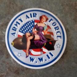 AUTO COLLANT PIN-UP "ARMY AIR FORCE"