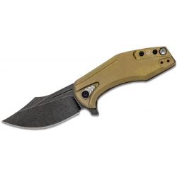 Couteau Bladerunners Systems Overwatch Bronze Manche Titane Lame Acier S35VN Framelock Clip BRS004B